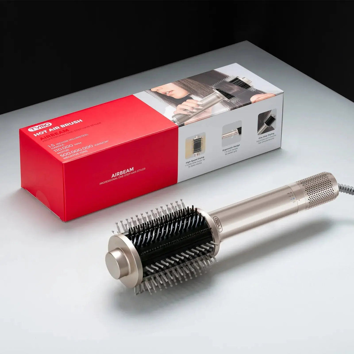 3-in-1 Hot Air Styling Brush | 1100W Motor, 500M Negative Ions | Dries, Smooths & Boosts Volume in One Fast Step
