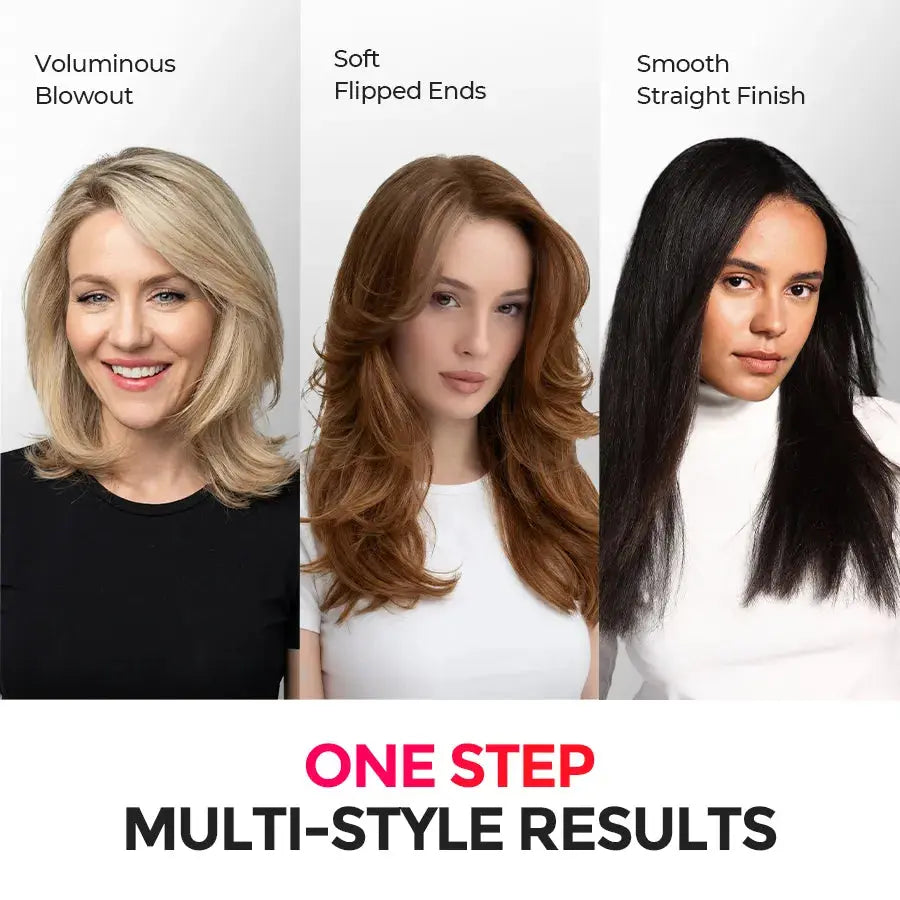 3-in-1 Hot Air Styling Brush | 1100W Motor, 500M Negative Ions | Dries, Smooths & Boosts Volume in One Fast Step