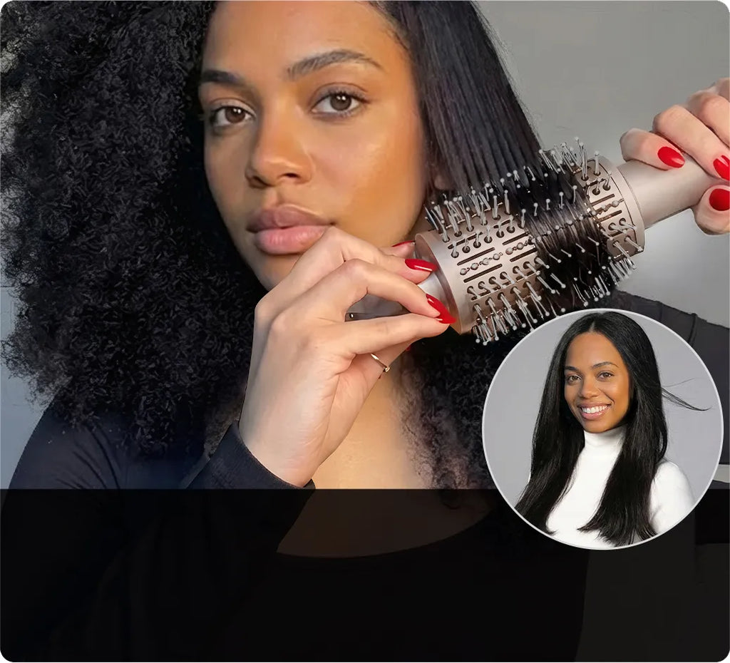 3-in-1 Hot Air Styling Brush | 1100W Motor, 500M Negative Ions | Dries, Smooths & Boosts Volume in One Fast Step
