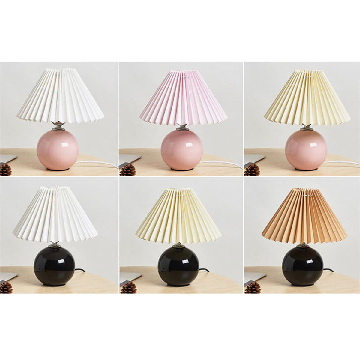 Nordic Ceramic Pleated Table Light | 1-Light Lasson Living
