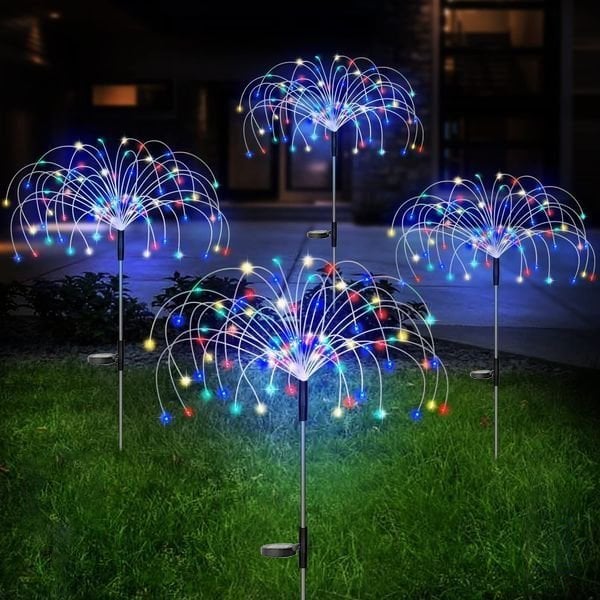 Solar Firework String Lights | 90 LEDs, Dual Lighting Modes | IP65 Weatherproof, Solar-Powered Garden Lighting 2