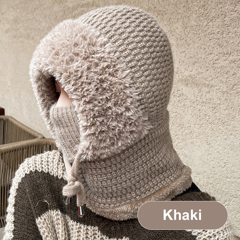Heat Protection Balaclava 3-in-1 Fleece Lined Stretch Knit with Neck Warmer 2
