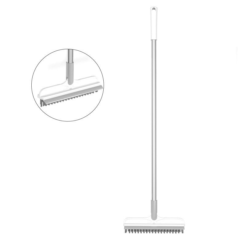 2 in 1 Floor Scrub Brush | PP Bristle and Rubber Scraper Combo | Detachable Head, Hanging Hole, Non-Slip Handle 15