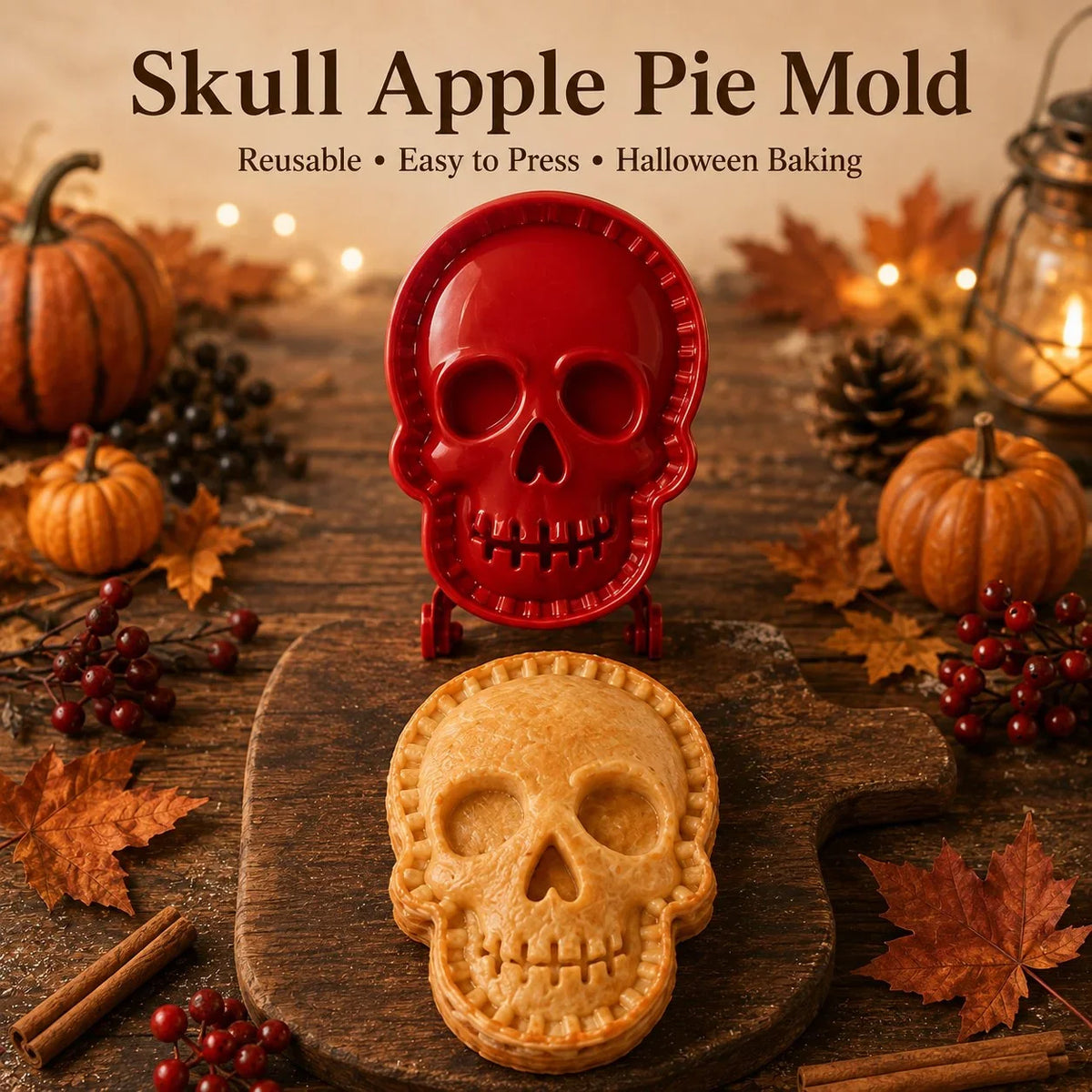 Halloween Hand Pie Mold Set | 8 Spooky Shapes, Snap & Seal Hinged Design | Plastic, Oven-Safe Prep for Hand Pies 14