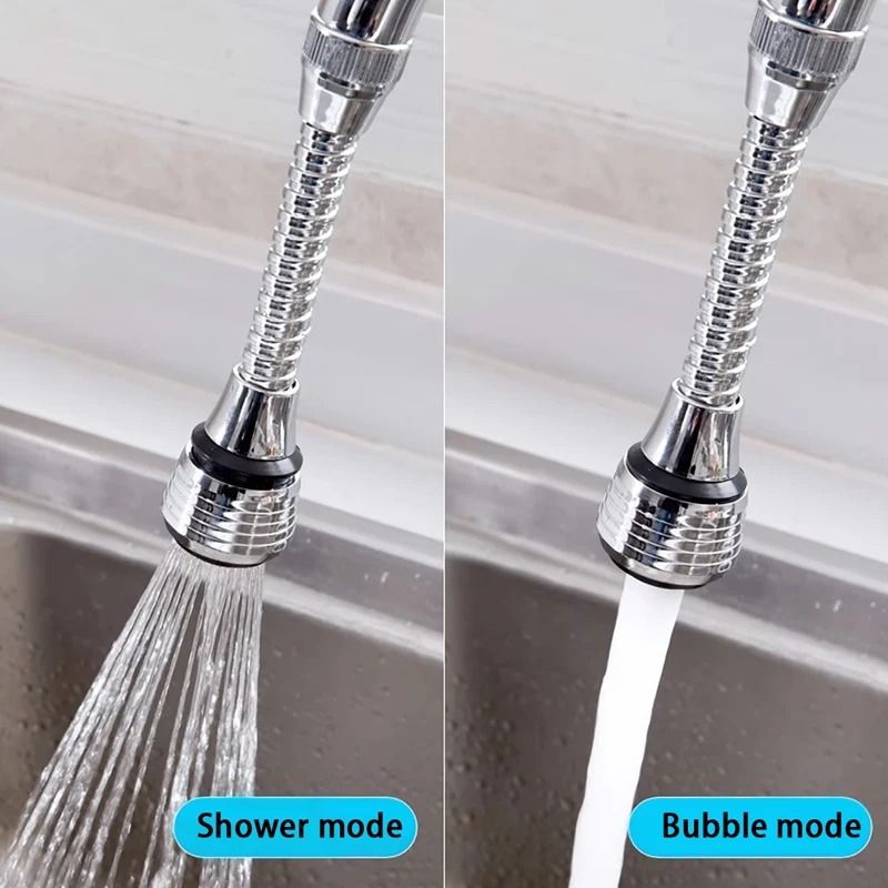 360 Degree Rotating Faucet Extender ABS | Splash-Proof Swivel Aerator | Water-Saving Tool-Free Sink Attachment