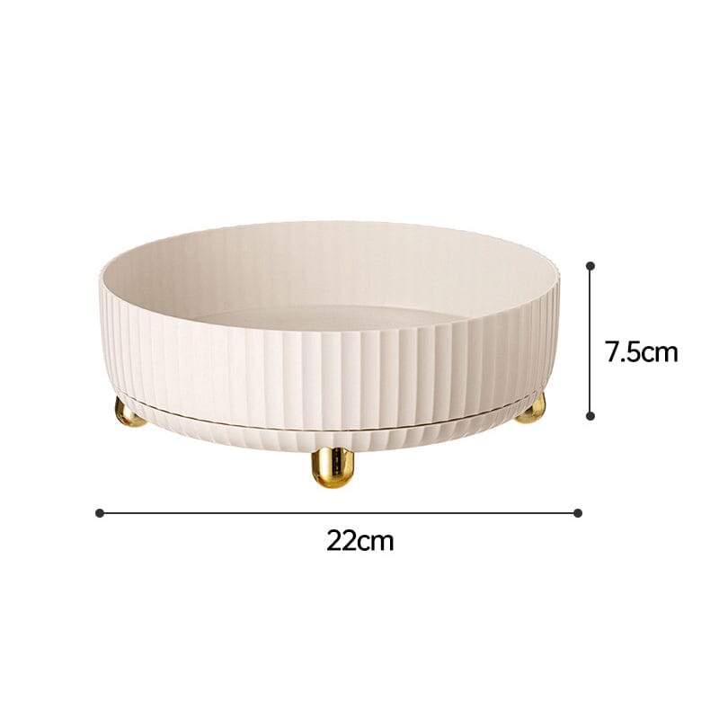 360-Degree Rotating Spice Rack PP Material | Raised Edge & Removable Tray | Space-Saving Kitchen Storage Organiser