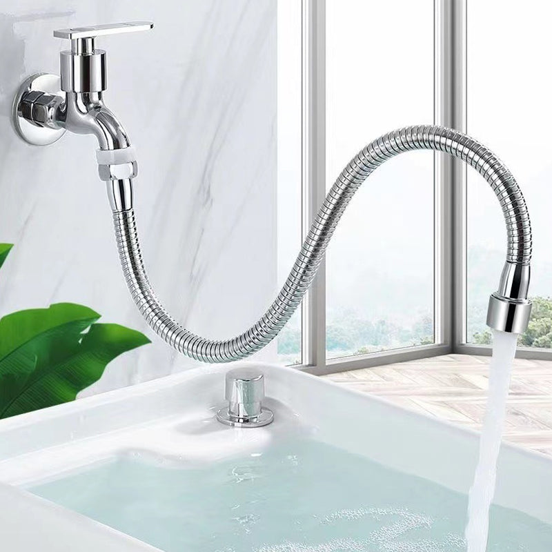 360° Rotating Faucet Extender Stainless Steel | Flexible Bendable Nozzle, Non-Slip Knurled Grip | Splash-Free Washing
