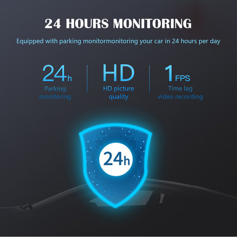 360° Rotating Mini Dashcam 1080P HD | ADAS Collision Detection & Night Vision | Loop Recording Car Camera with Time-Lapse