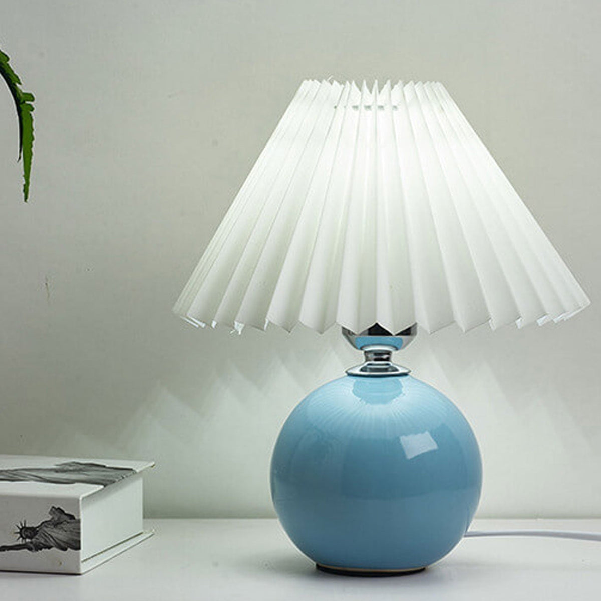 Nordic Ceramic Pleated Table Light | 1-Light Lasson Living