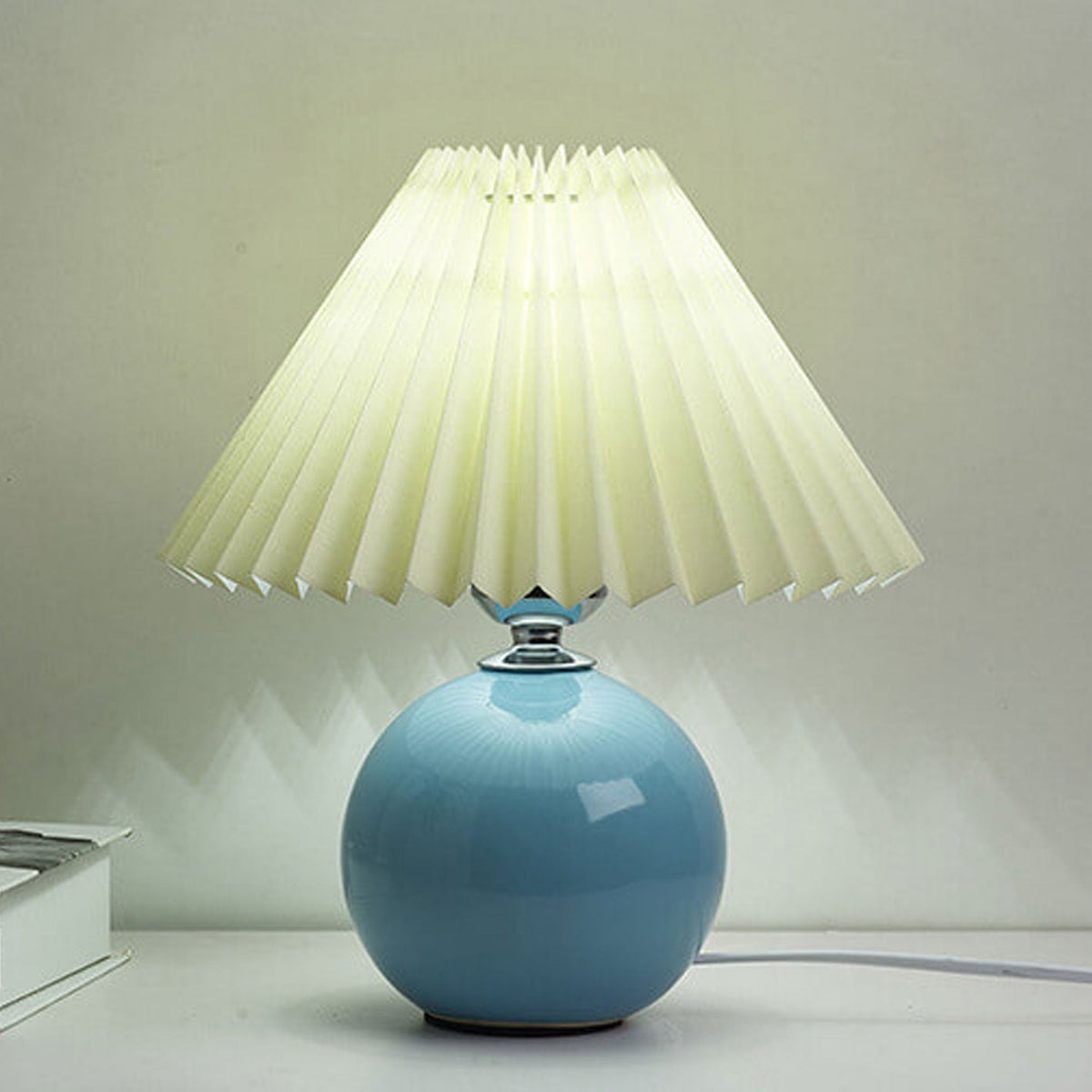 Nordic Ceramic Pleated Table Light | 1-Light Lasson Living
