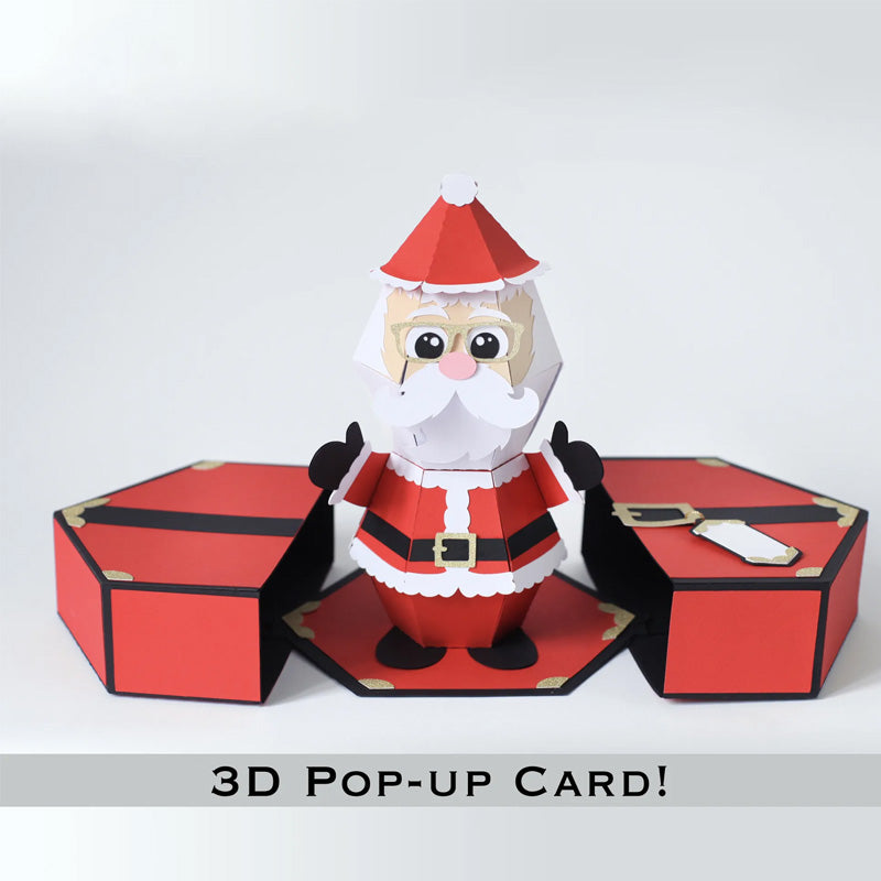 3D Pop-Up Prank Box Card Christmas Gift | Surprise Santa Jump-Out Design | Funny Gag Gift for Family and Friends