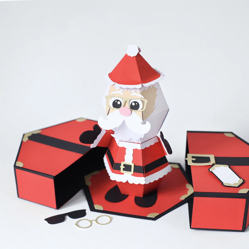 3D Pop-Up Prank Box Card Christmas Gift | Surprise Santa Jump-Out Design | Funny Gag Gift for Family and Friends