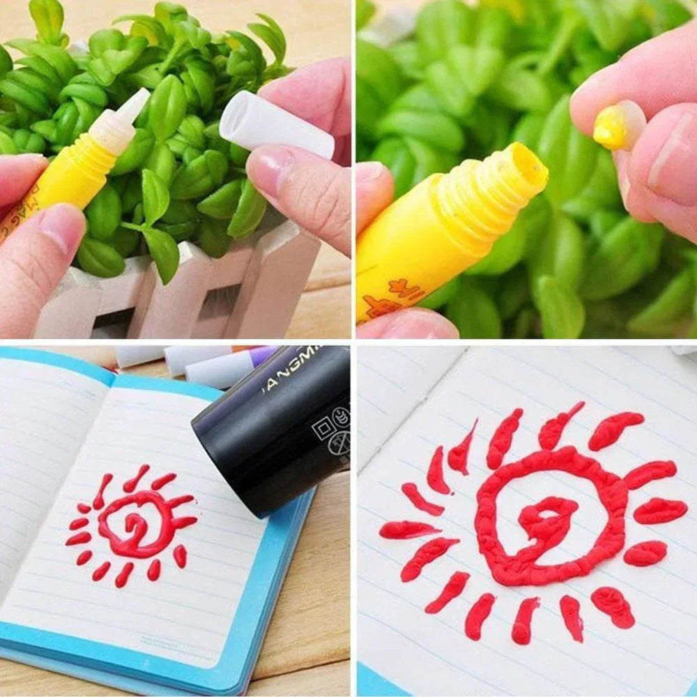 3D Puff Pen Set | 6 Heat-Activated Pens | Turns Flat Drawings into Raised 3D Art for Cards, Crafts & Gift Wrapping