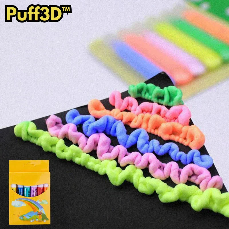 3D Puff Pen Set | 6 Heat-Activated Pens | Turns Flat Drawings into Raised 3D Art for Cards, Crafts & Gift Wrapping