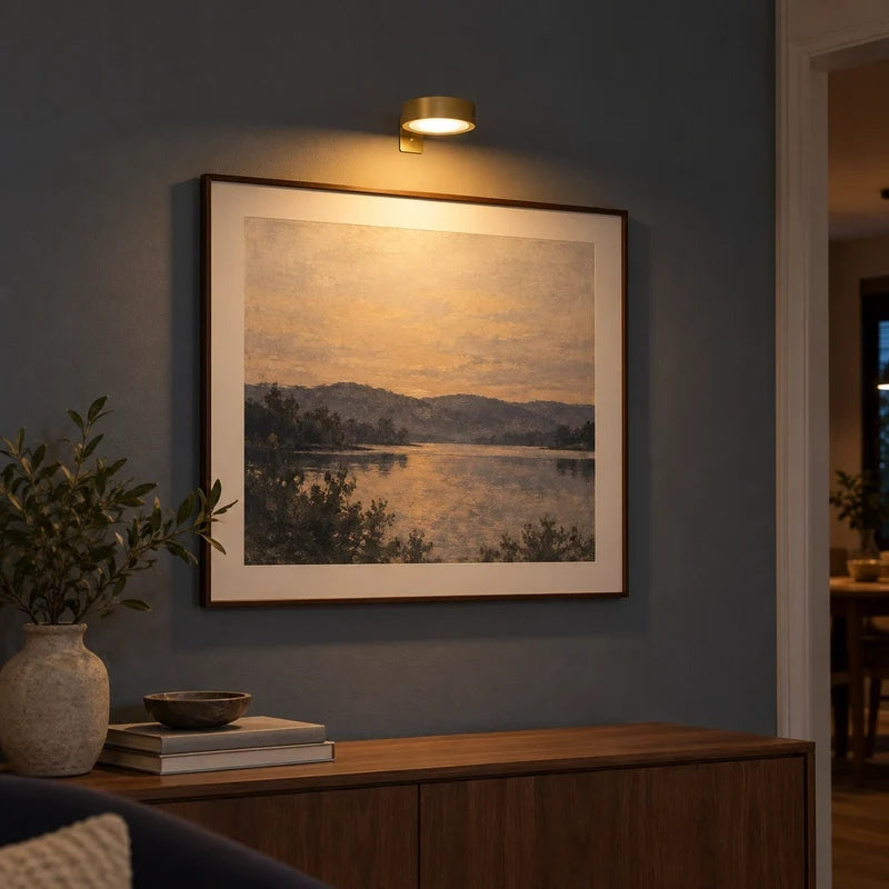 Cordless Picture Light ABS and PC | Dimmable 3-Tone LED, USB Rechargeable, Remote Included | Wireless Art Illumination 4