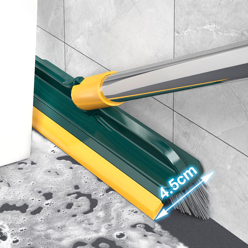 2 in 1 Floor Scrub Brush | PP Bristle and Rubber Scraper Combo | Detachable Head, Hanging Hole, Non-Slip Handle 3