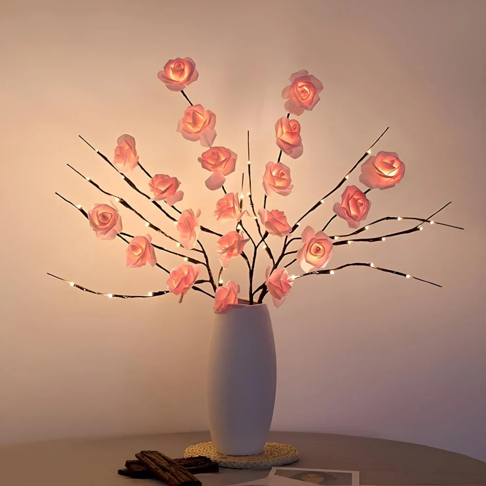 LED Branch Lights Plastic | Bendable Twigs, 20 LEDs, Battery-Powered | Flexible Décor Lighting for Home or Office 19