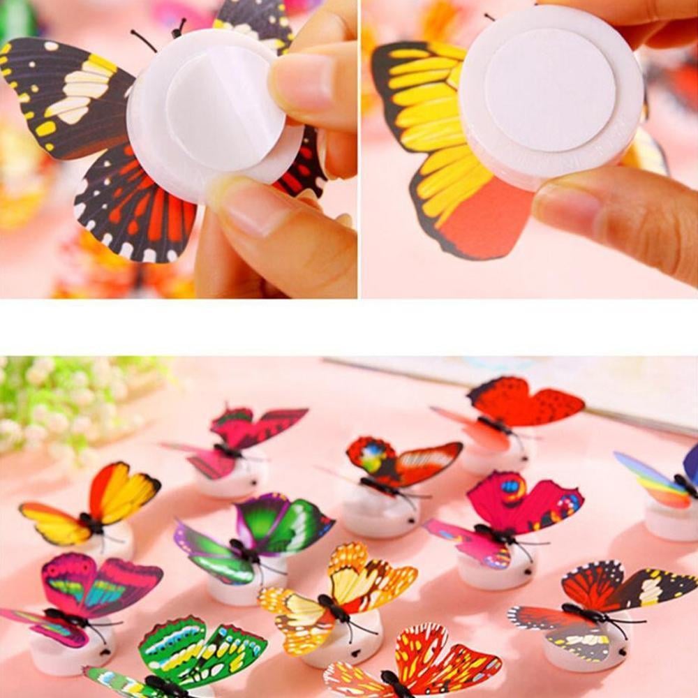 LED Butterfly Wall Stickers | Battery-Powered 9-Piece Set with Strong Adhesive Backing | Removable Décor Lighting for Any Room 5