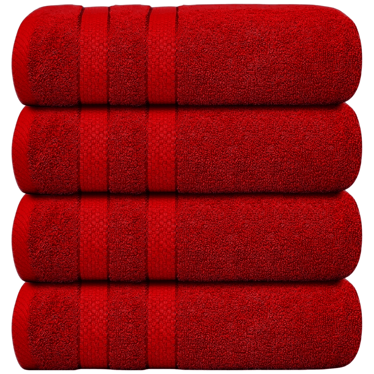 Jumbo Bath Towel Set, 4-Piece | Solid Colour, 12 Shade Options | Quick-Dry, Machine Washable, Coordinated Bathroom Set 1