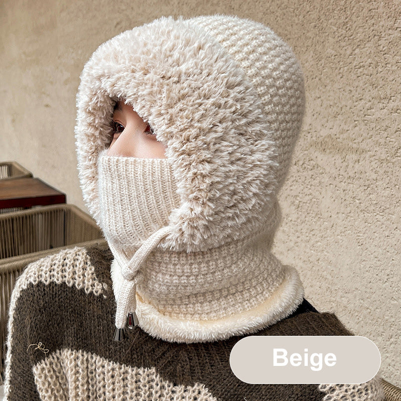 Heat Protection Balaclava 3-in-1 Fleece Lined Stretch Knit with Neck Warmer 3
