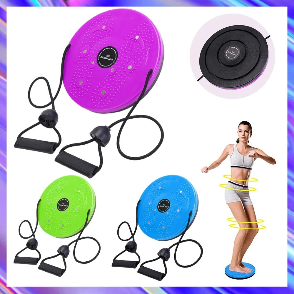 Waist Twisting Disc for Core & Balance Training | Magnetic Massage Nodes & Resistance Ropes | ABS Plastic, Max Load 100 kg 19
