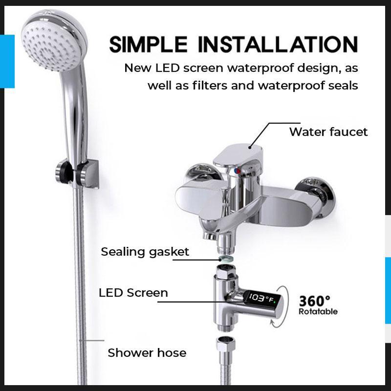 Bath Thermometer Water-Powered | IPX7 Waterproof 360° Rotating Display | Instant Colour-Coded Temperature Alerts 5