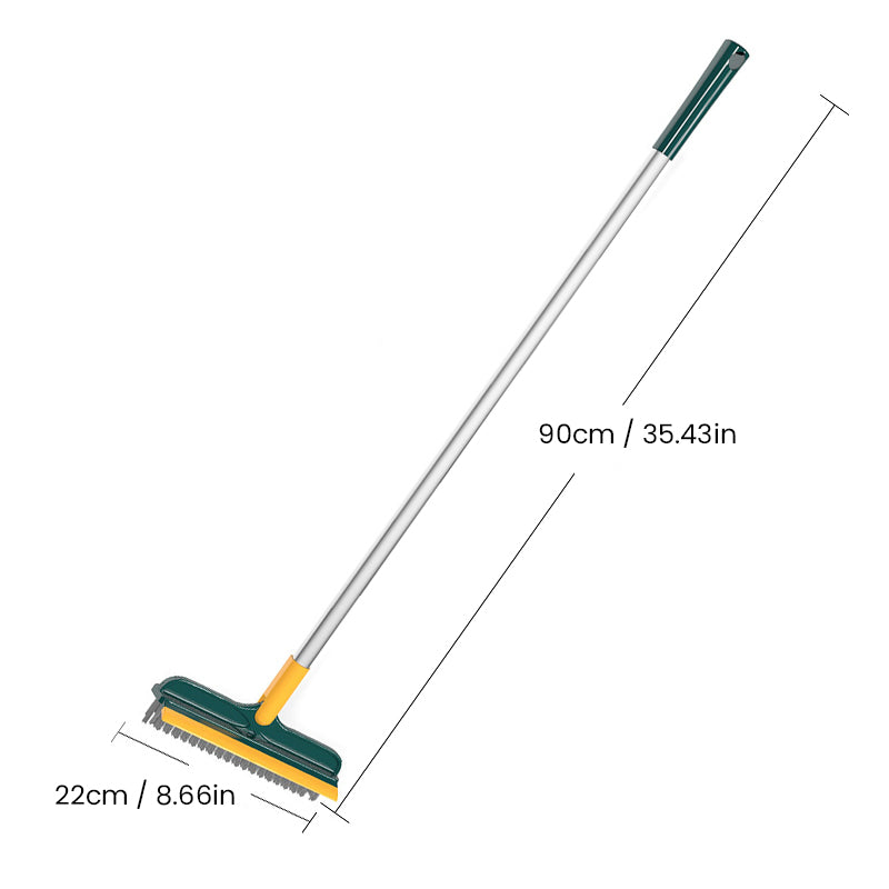 2 in 1 Floor Scrub Brush | PP Bristle and Rubber Scraper Combo | Detachable Head, Hanging Hole, Non-Slip Handle 14