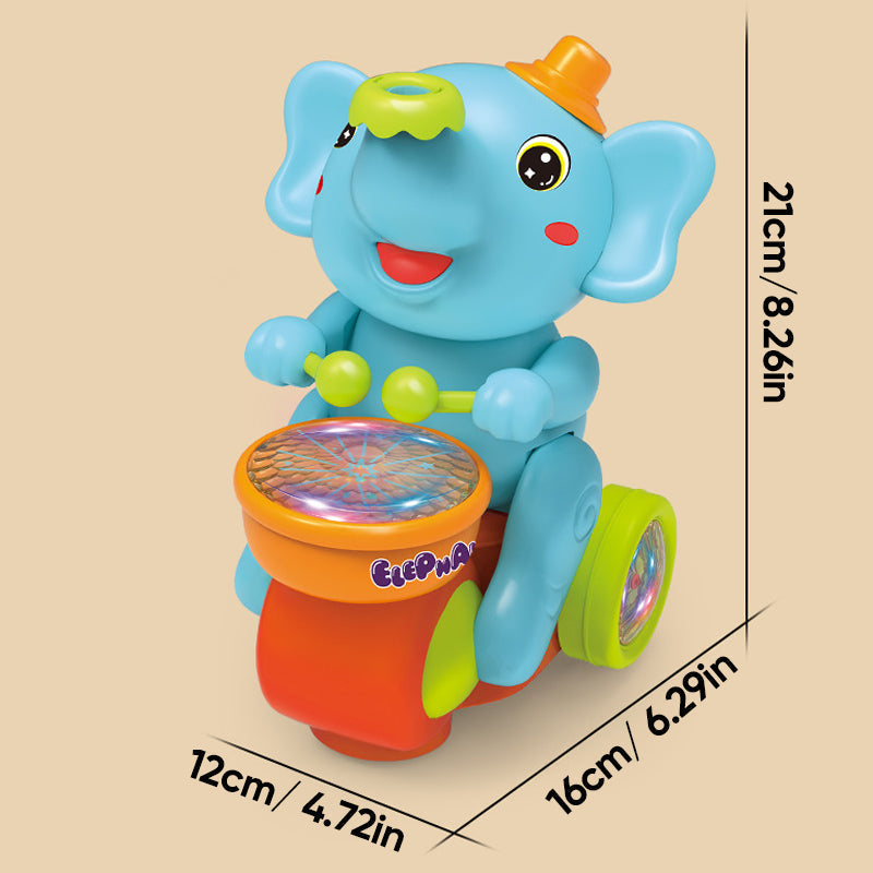 Musical Light-Up Elephant Toy | Drumming Action & Automatic Obstacle Avoidance | Battery-Powered Crawling Toy for Toddlers 8