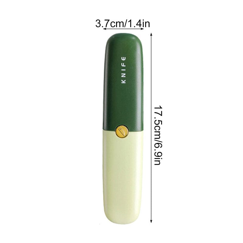 2-in-1 Peeler Cutter Stainless Steel Blade with Protective Sheath | Compact Kitchen Tool | Green, Orange, Grey 12