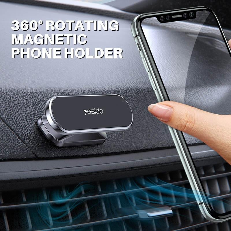 Magnetic Phone Holder Zinc Alloy | 360 Degree Rotating Mount | Secure Peel-and-Stick Car Mounting Kit with Metal Plates 6