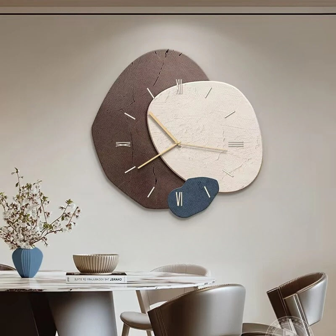 Wood Wall Clock with LED Backlight | Silent Quartz Movement, Wall-Mounted | Sculptural Decorative Wall Art for Living Room 2