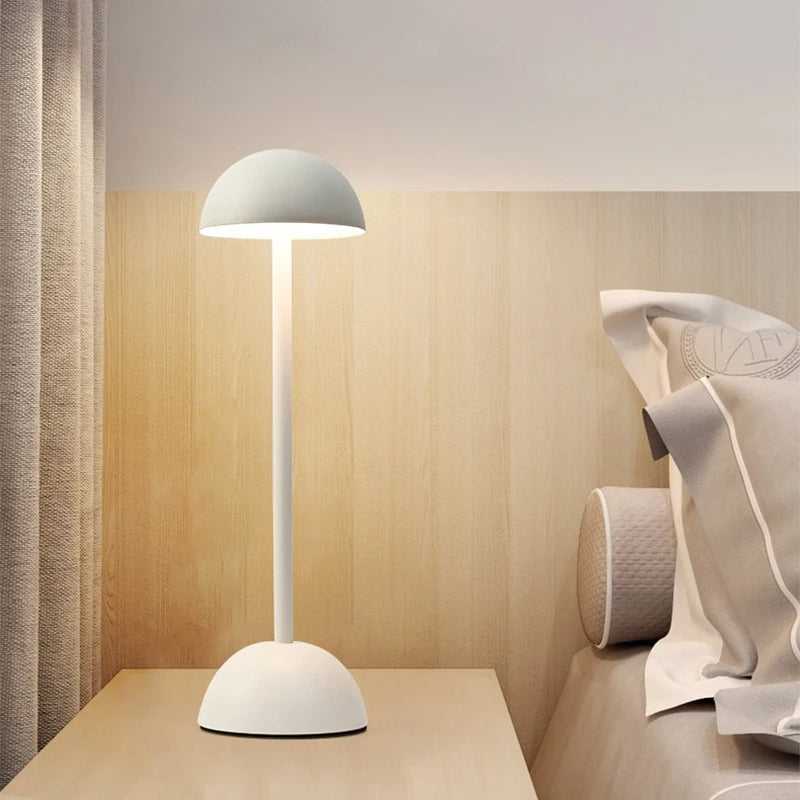 Rechargeable Table Lamp, Iron, 34 x 10 cm | White or Black, Stepless Dimmer | Cordless 10-16 Hour Battery, 3 White Tones 5