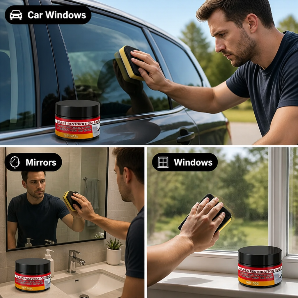 Glass Scratch Repair Paste | Removes Deep Scratches & Marks Fast | Hydrophobic Coating for Lasting, Streak-Free Clarity 5