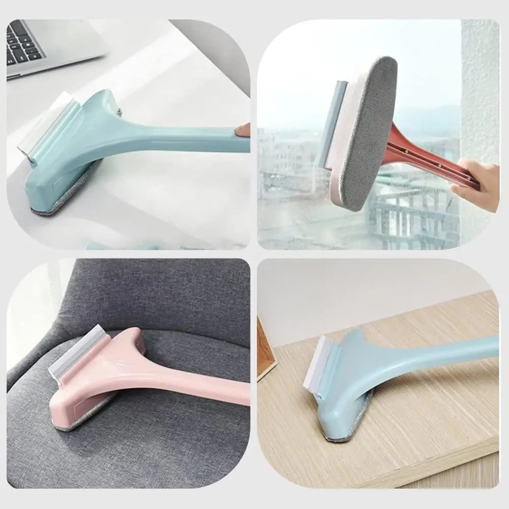Mesh Cleaner Brush PP Plastic | 2-in-1 with Rust Removing Eraser & Adjustable Handle | Wet & Dry Non-Scratch Cleaning 2