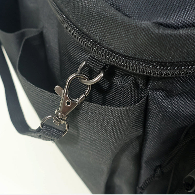 Canvas Tool Bag 36.7 x 21.5 x 20.5 cm | Black, MOLLE Expandable | Set of 2, Reinforced Handles & Shoulder Strap 7