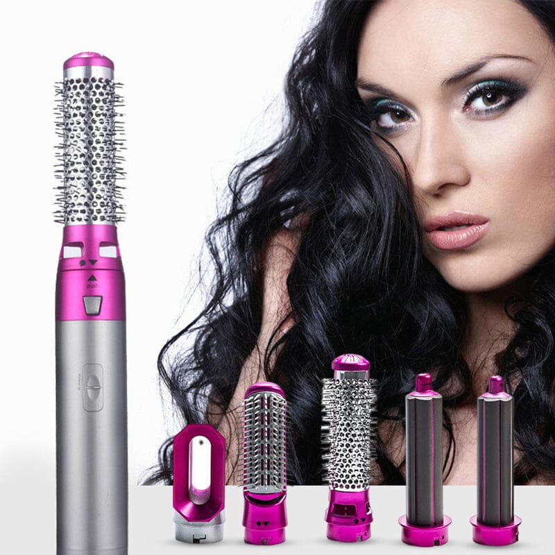5 in 1 Hair Dryer Brush | Ceramic Coating, Negative Ion Technology, 3 Heat Settings | Dries, Curls & Volumises Hair