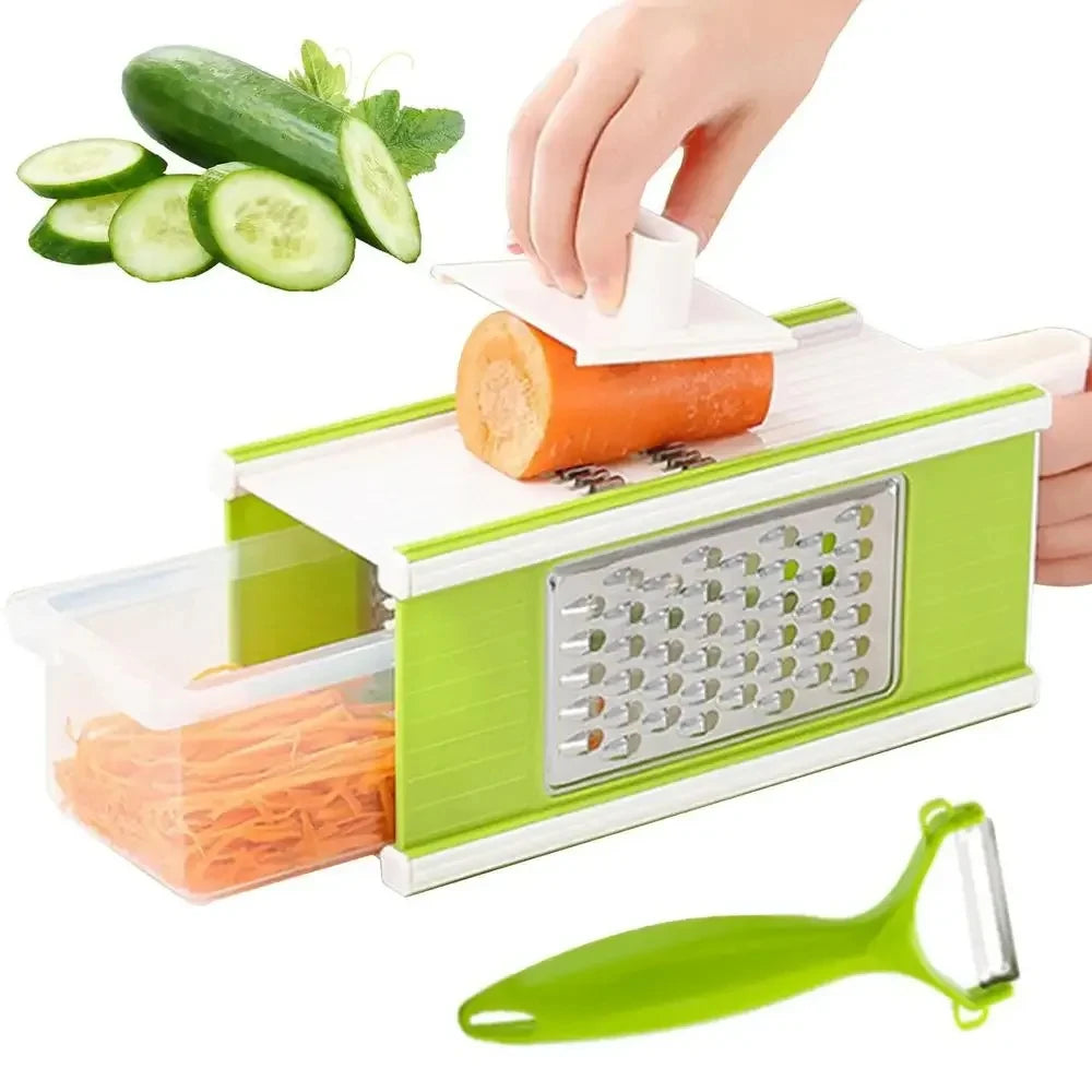 5-in-1 Stainless Steel Multi-Purpose Vegetable Slicer Cheese Grater 1