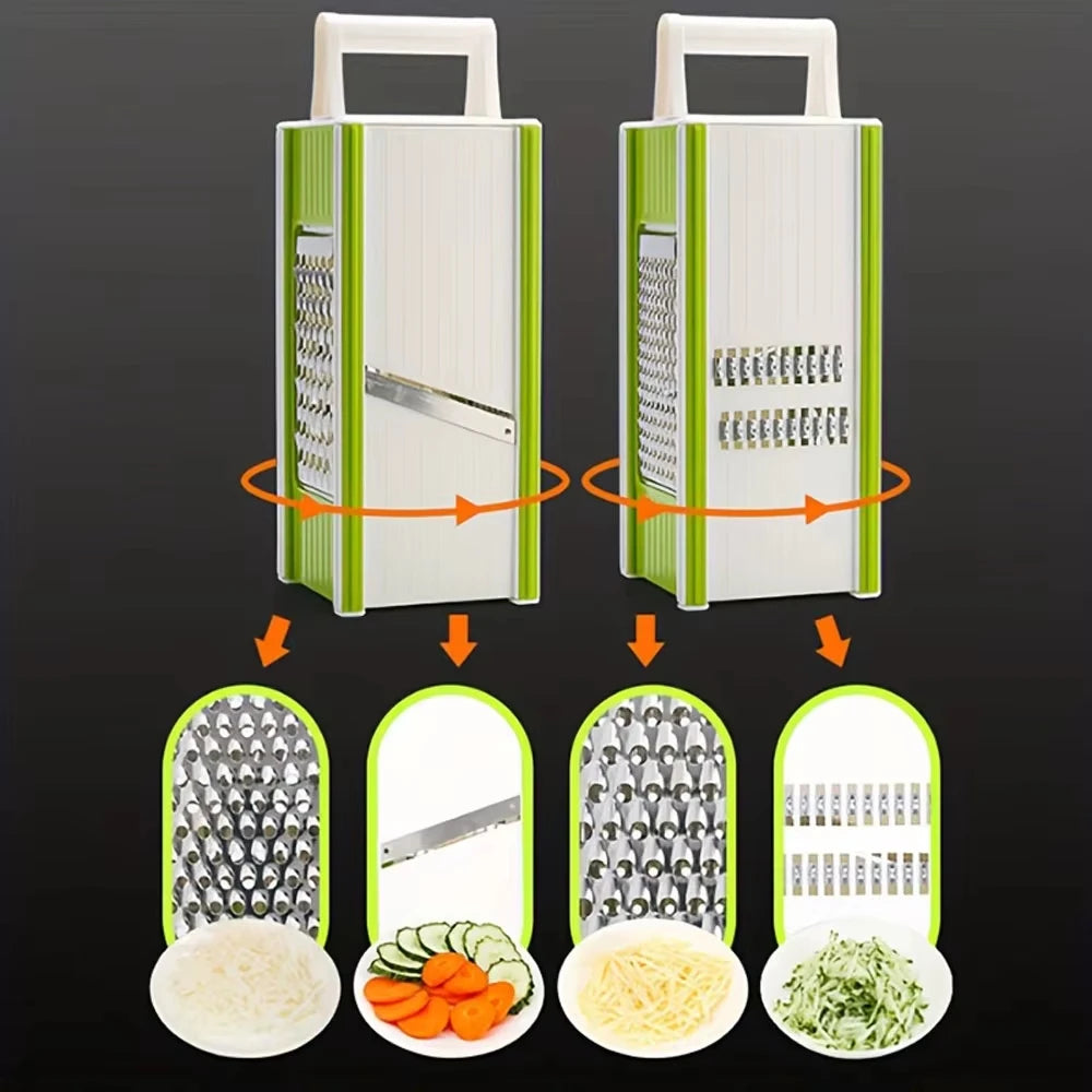 5-in-1 Stainless Steel Multi-Purpose Vegetable Slicer Cheese Grater 4