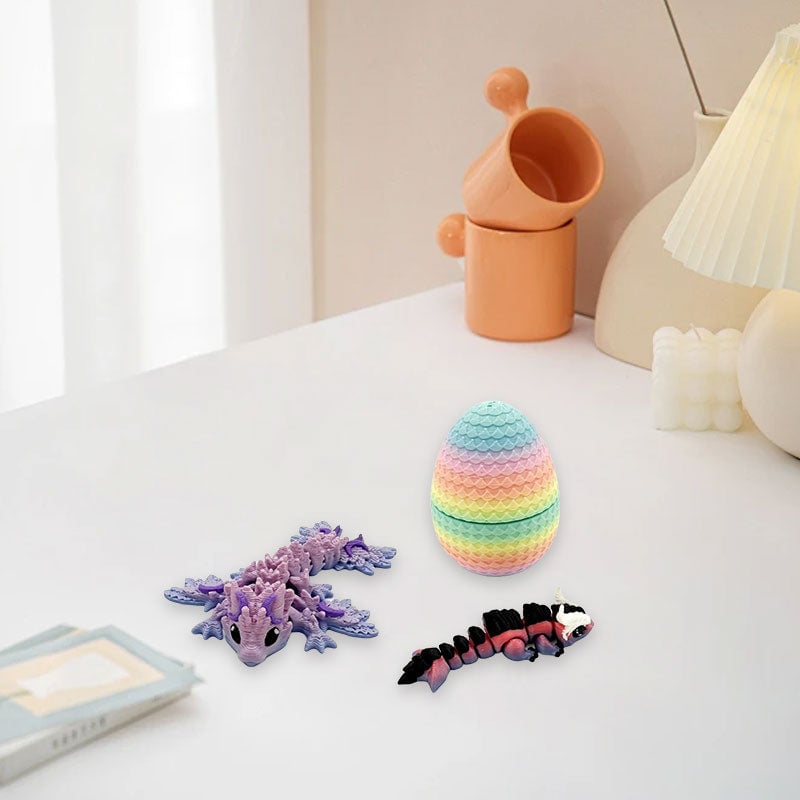 Mystery Dragon Egg Toys, 6-Pack | Fully Articulated Figures for Dynamic Poses | Surprise Unboxing Collectable Gift 8