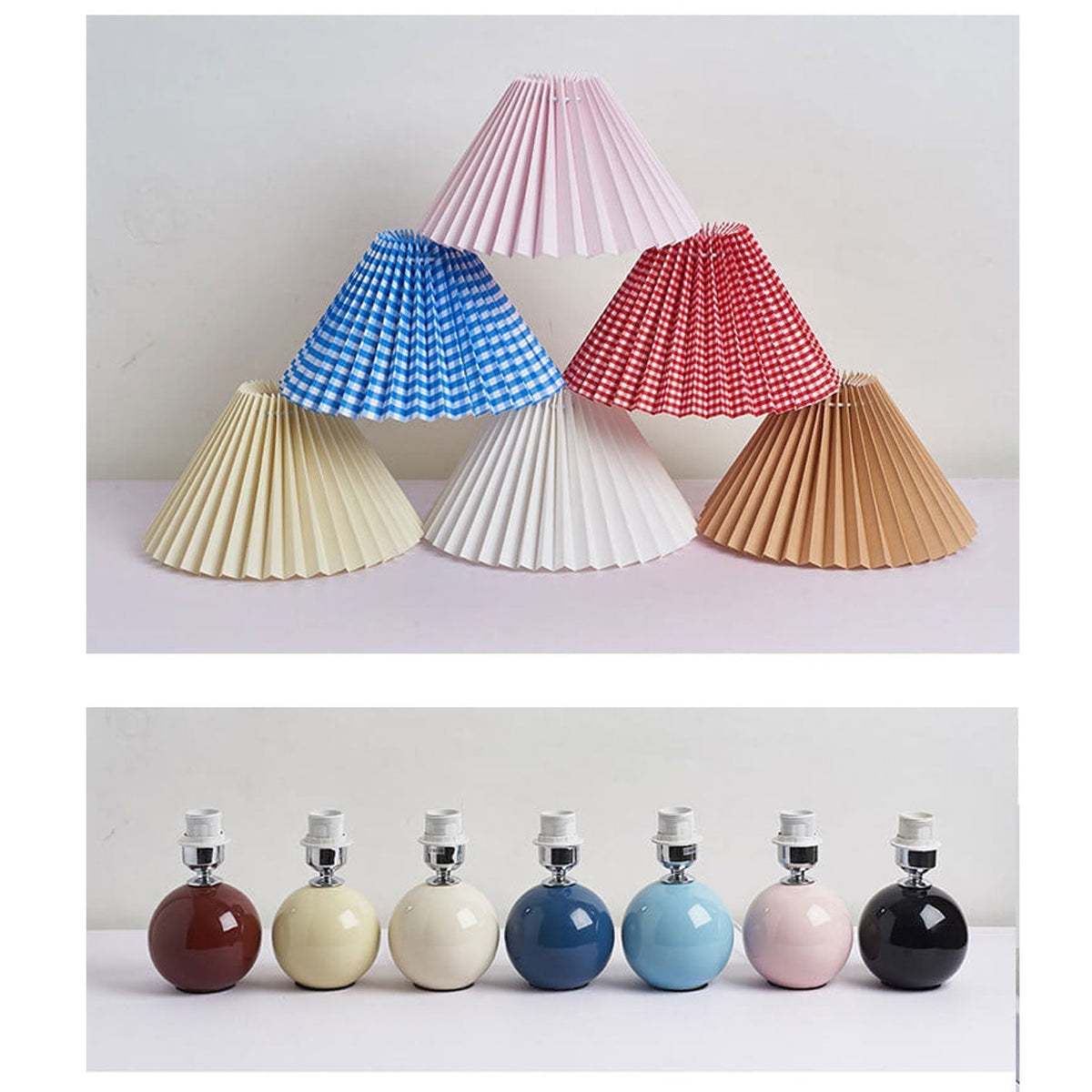 Nordic Ceramic Pleated Table Light | 1-Light Lasson Living