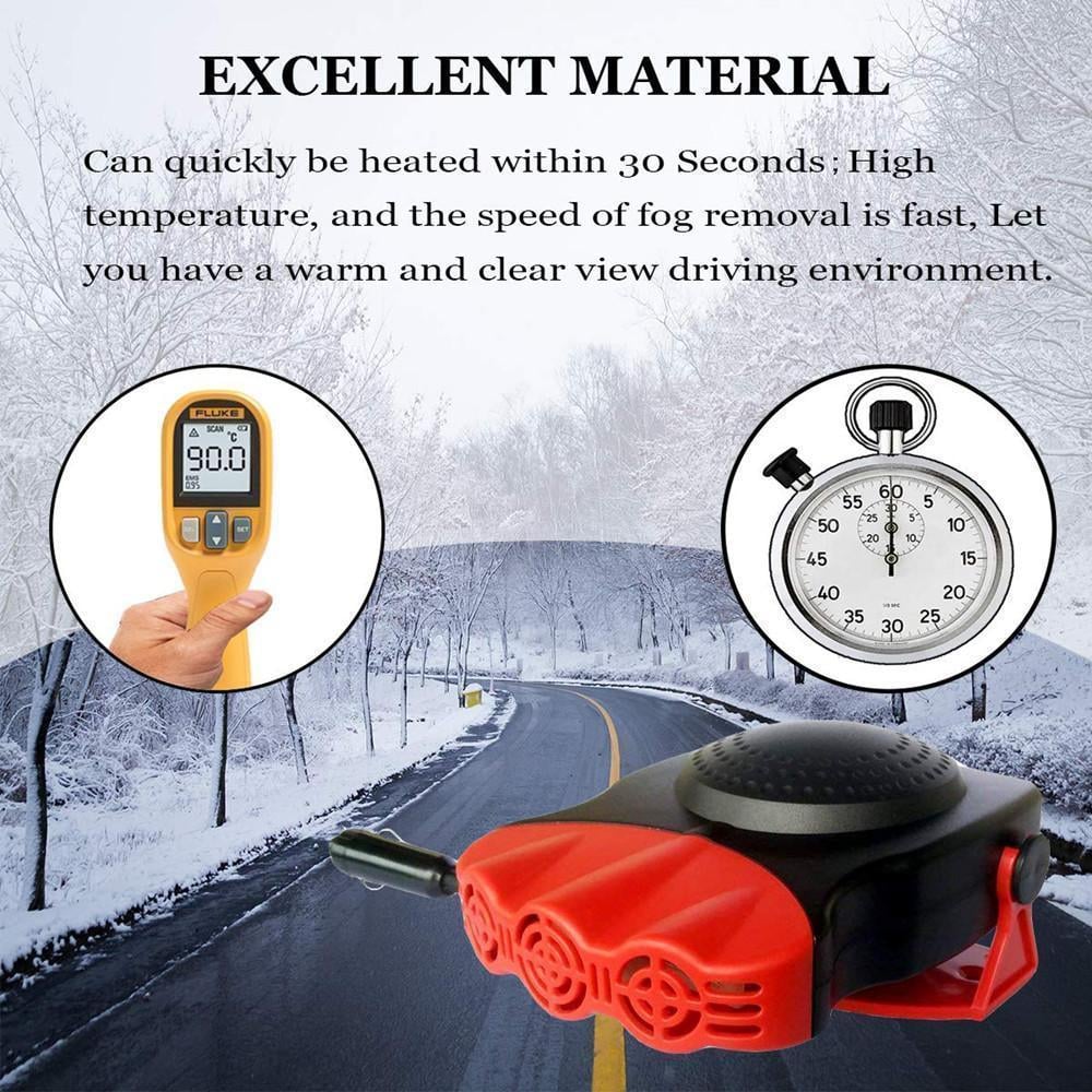 Portable Car Heater 150 W | 12 V Cigarette Lighter Plug-In Defroster and Defogger | Heat or Cool with 180 Degree Rotary Mount 9