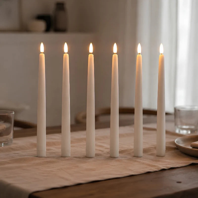 Flameless Taper Candles ABS 28 cm | Warm White LED with Remote Control | No Flame, No Wax, No Smoke, Up to 50 Hours 8