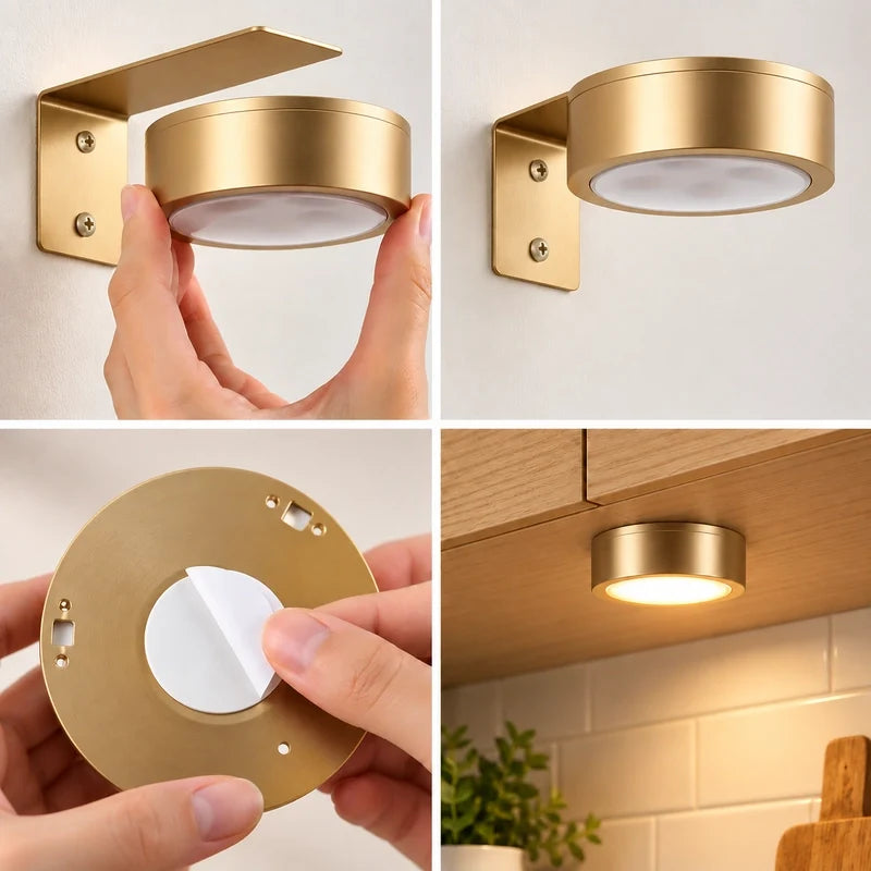 Cordless Picture Light ABS and PC | Dimmable 3-Tone LED, USB Rechargeable, Remote Included | Wireless Art Illumination 13