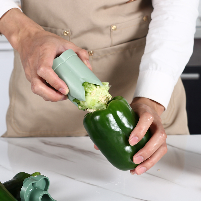 2-in-1 Pepper Corer ABS Plastic | Finger-Friendly Core Remover | Removes Seeds From Peppers, Tomatoes & Cucumbers 10