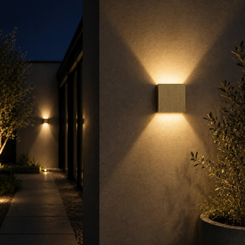 Adjustable Wall Light Aluminium 10 x 10 cm | Hardwired or USB Rechargeable, 4 Colours | 100° Tilt, Waterproof Outdoor Use 8