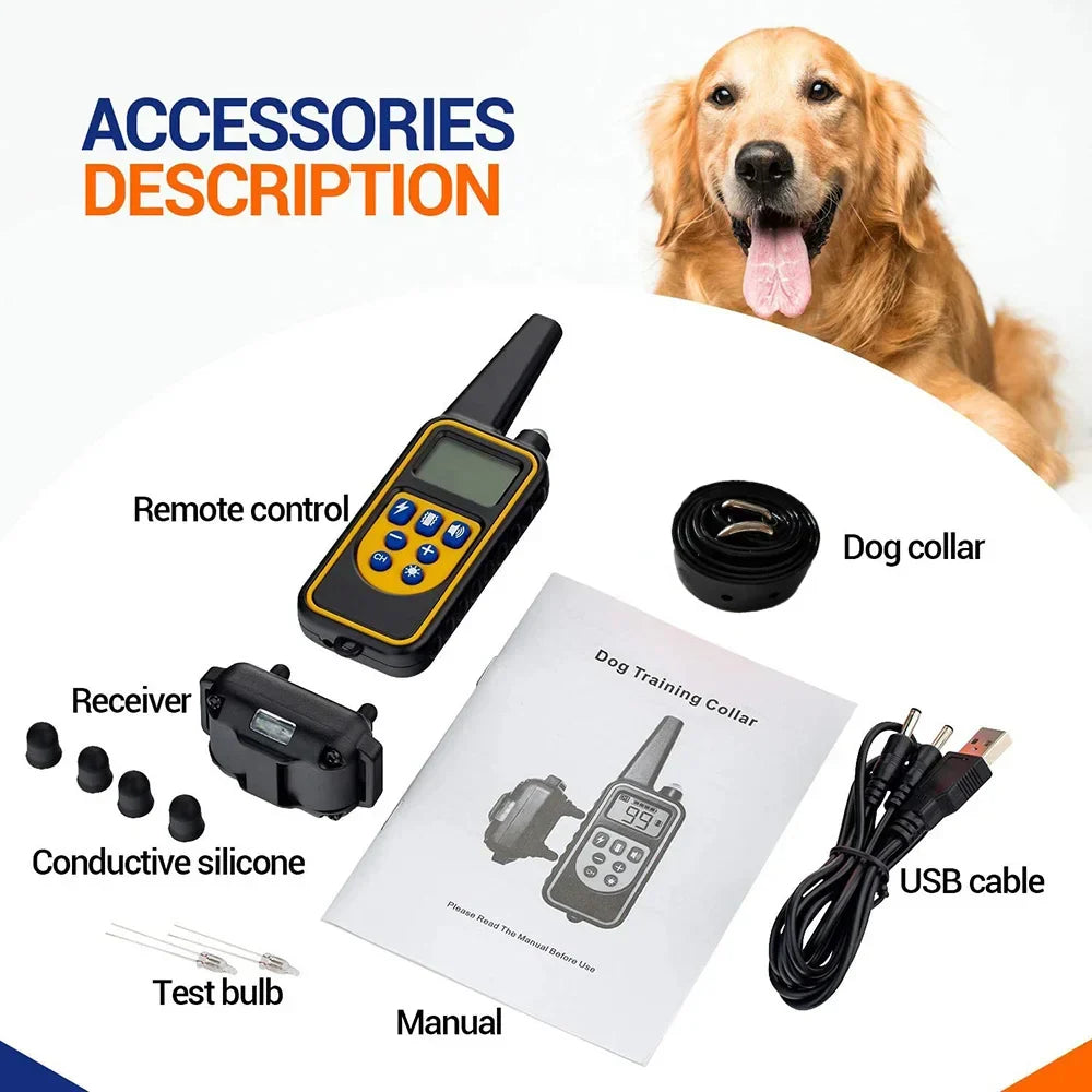 Rechargeable Dog Training Collar | Waterproof with Long-Range Remote Control | Adjustable Beep, Vibration & Static Modes 9