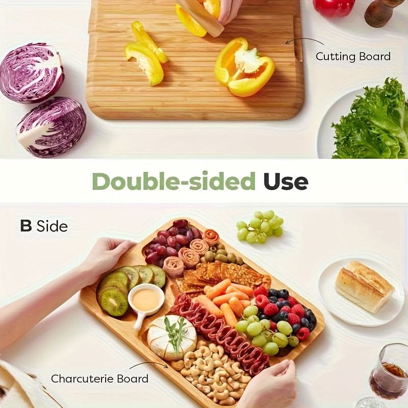 Cheese Board Portable Dual-Surface Reversible with Snap-On Closure 8