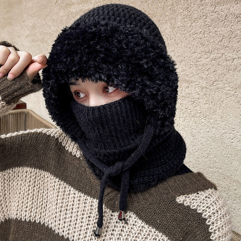 Heat Protection Balaclava 3-in-1 Fleece Lined Stretch Knit with Neck Warmer 10