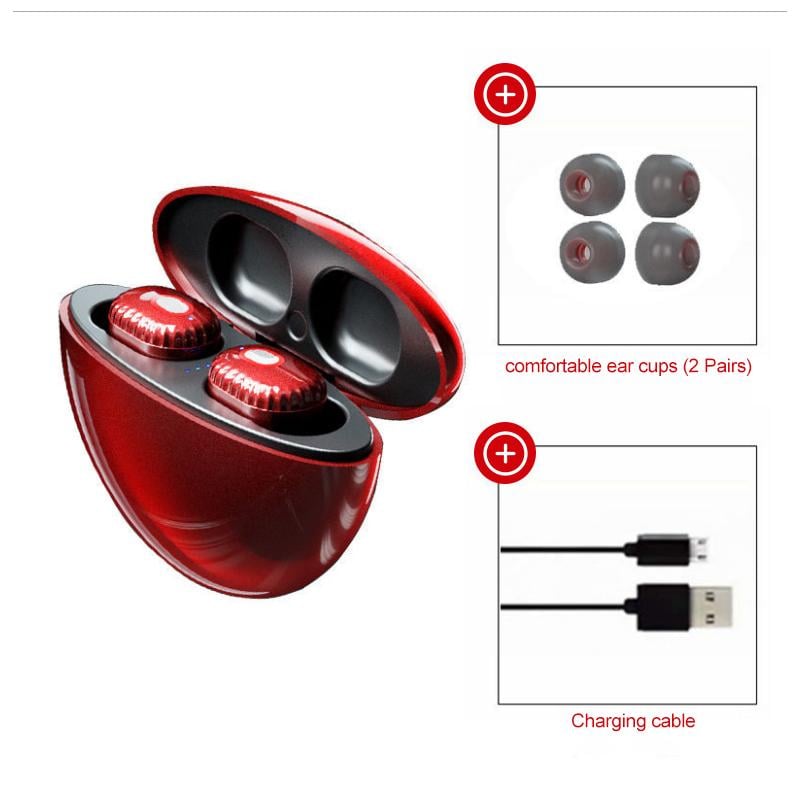 Wireless Bluetooth Earphones 5.1 | 8 mm Speaker Driver & 10 m Transmission Range | 300 mAh Charging Case, Sweatproof Design 3