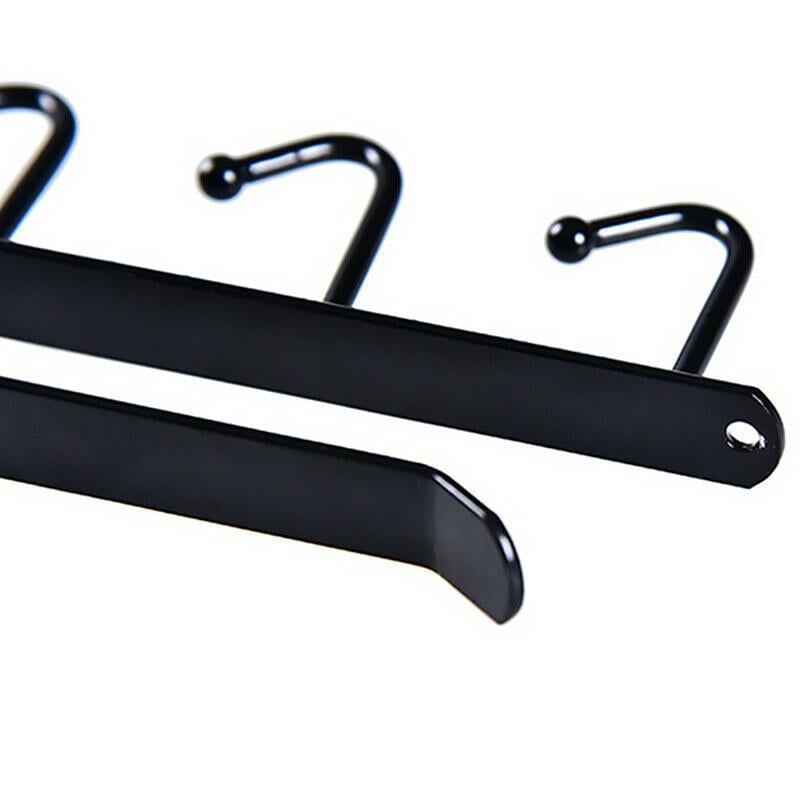 Under-Cabinet Hook Rack Steel | 6 Hooks No-Drill Slide-On Mount | Saves Counter and Wall Space, Rust-Resistant 3